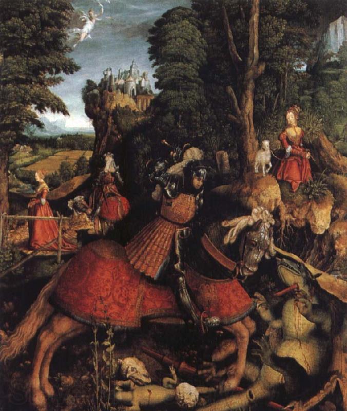Leonhard Beck St George and the dragon Germany oil painting art